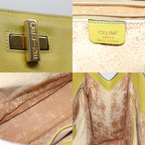 CELINE Tote Bag Leather Yellow - Picture 11 of 12